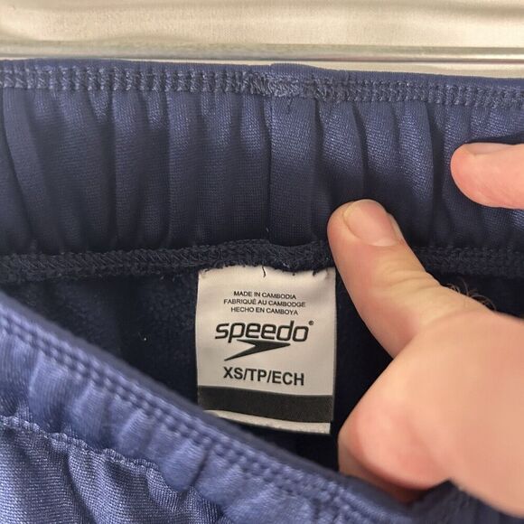 Speedo Sweatpants Men's XS Solid Blue Pull On Elastic Waist Pockets - Picture 7 of 10